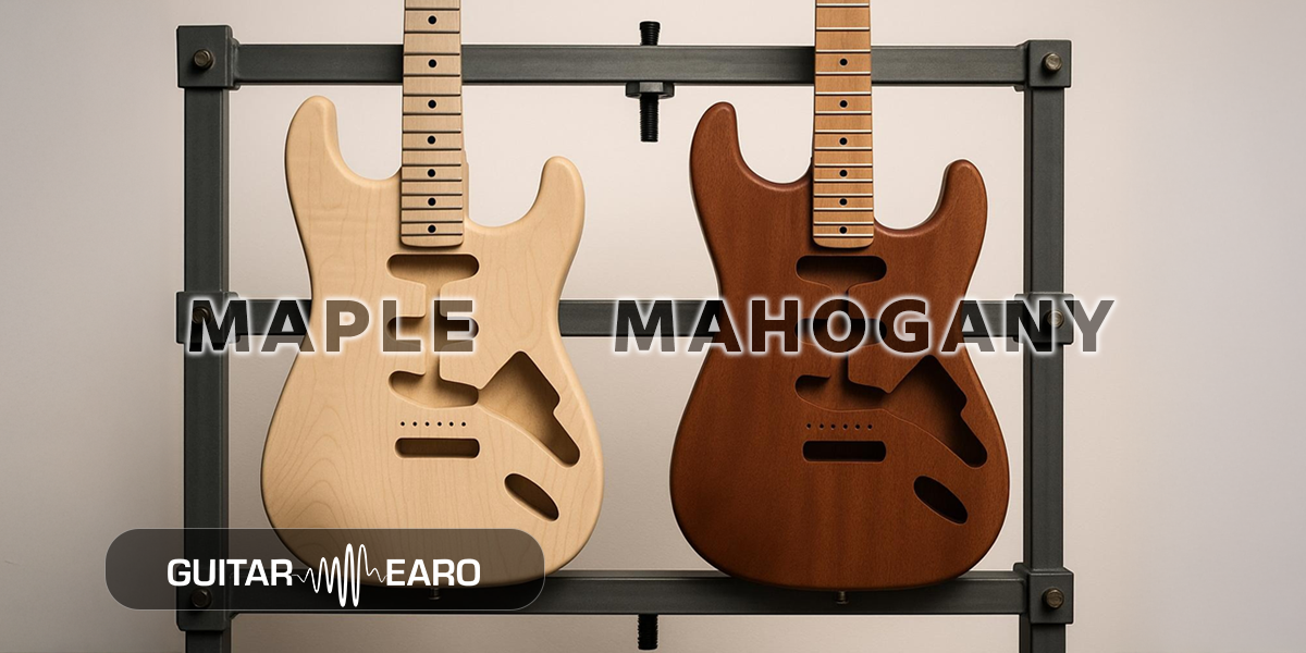 Maple vs Mahogany on Electric Guitars: What You Actually Hear